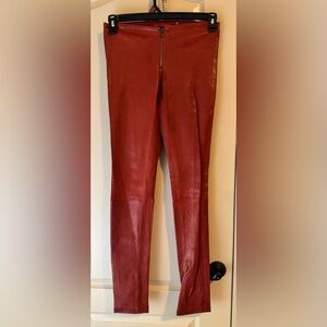 Alice + Olivia Red Leather Zip Fly Pants
Size 2